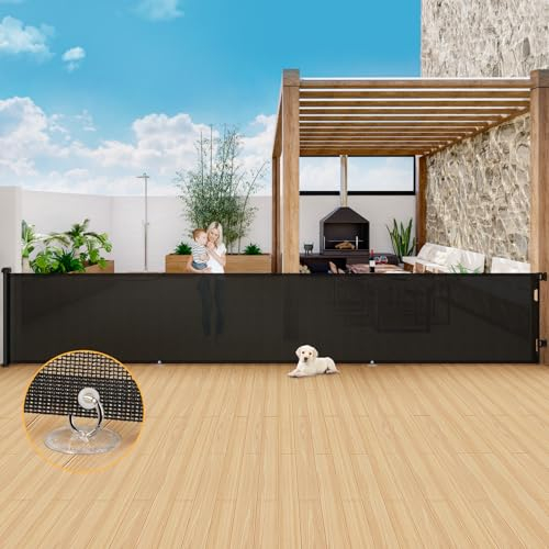 Treppenschutzgitter Ausziehbar 300CM,Türschutzgitter Ausziehbar für Babys 89cm Hoch Baby Absperrgitter Baby Treppenschutzgitter Extra Breit Babygitter treppenschutzgitter tür für Treppen