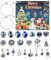jlceh Adventskalender-Armband-Set, Adventskalender-Armbänder für Mädchen | 24 Tage Weihnachts-Adventskalender,2024 Schmuck-Countdown-Weihnachts-Adventskalender-Armband-Set für Kinder
