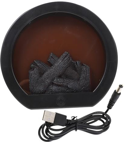 Yardenfun Flammeneffekt Brennholzlampe Dekoratives Licht Kaminlampe Festivallampe Tragbare Led Hause Dekoration Schreibtisch Licht
