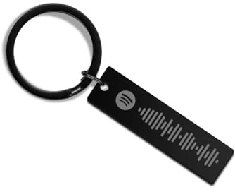 Rainsar Schlüsselanhänger Personalisiert, Spotify Schlüsselanhänger, Personalisierte Musik Spotify Scan Code Schlüsselbund Anhänger, Personalisierte Geschenke für Männer, Frauen & Papa