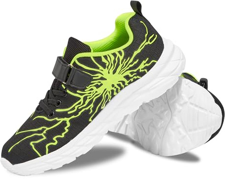 YZMML Chaussure Enfant Basket Fille Garcon Sneaker Sport Chaussures Course Running Entrainement Outdoor Indoor Chaussure Printemps Été Respirant Basses Marche Walking28-39 EU