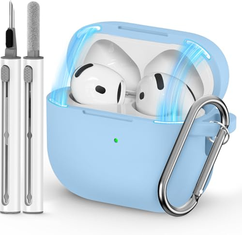 Inesore Compatible with AirPods 5/4 Hülle- Magnetic Light Blue