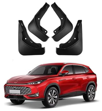 Auto Schmutzfänger Kotflugel für MG HS 2025+ Custom Vordere Hintere Spritzschutz Gümmi Kotflügelschutz Radabdeckungen Mud Guard Flaps,Senden 1 Autowaschtuch