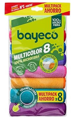 Bayeco Multicolor 8 BAYETA Multiusos Microfibra Pack 8 UDS