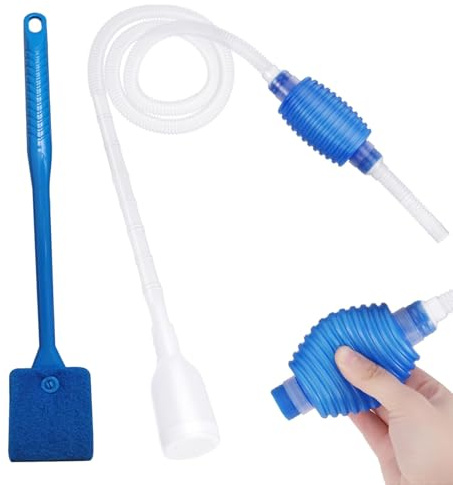 Lepat Aquarium Gravel Cleaner, Syphon Pump Siphon Hand Fish Tank Gravel Cleaner Fish Tank Vacuum, Daily Water Changing Filter and Gravel Washer For Fish Tank Cleaning Kit