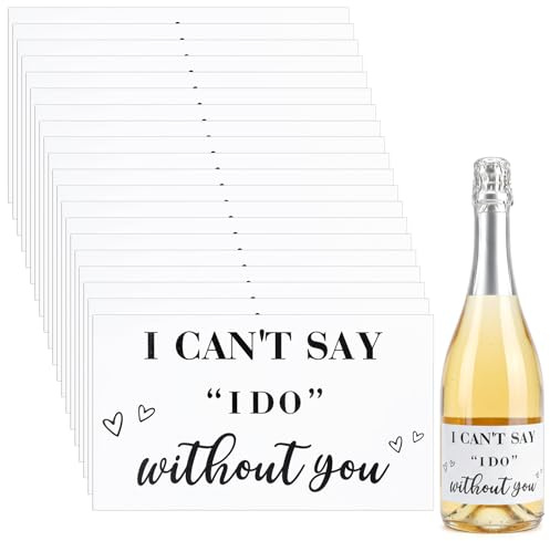 20PCS Bridesmaid Sticker for Mini Champagne Bottles, I Can't Say I Do Without You Stickers, Minimalist Bridesmaid Proposal Sticker, Bridesmaids Mini Champagne Labels, Bridal Party Maid of Honor Label