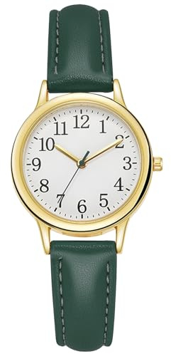 Shengxi Women's Wrist Watch, Analog Quartz Watch with Leather Strap, Waterproof Tone Watch, Easy Read Wrist Watch for Women Ladies Girls