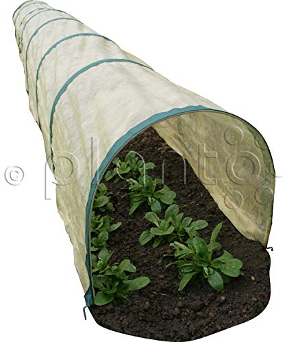 planto Bio Pflanztunnel Pflanzschutz Gartentunnel Frühbeettunnel Metalltunnel Folienzelt Schutztunnel Sicherer Schutz für zarte Pflanzen vor Frost, reiche Ernte (1 Stück)