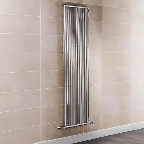 Manissa Thirsk Heated Towel Rail Vertical Radiator 500mm W x 1800mm H | Stainless Steel, Tall, Central Heating, Towel Warmer, Rust-Resistant, Bathroom, Wall Mounted, Mirror Polished