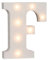 Out of the Blue 57/6079 - Holz Buchstabe F beleuchtet mit 7 LED Lichtern, batteriebetrieben, ca. 16 cm