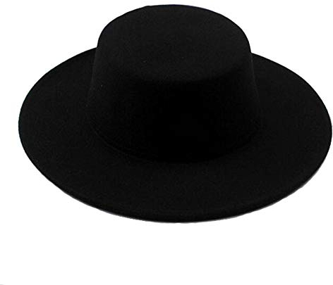 Mode-Klassiker-Unisex-Wollmischung-Fedora-Hut-breiter Rand-Fedora-Mütze Klassische Jazz-Hut-Filz-Kappe Perfekt für Hochzeitsfest-Talent-Showleistungs-Requisiten und täglicher Gebrauch