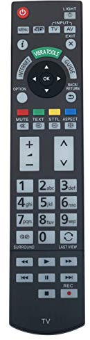 ALLIMITY N2QAYB000715 Fernbedienung Ersetzen für Panasonic Viera TV TX-L42ET50E TX-L42ETW50 TX-L55DT50Y TX-L55WT50B TX-P42ST50Y TX-P42STW50 TX-P50ST50E TX-P50ST50Y TX-P65STW50