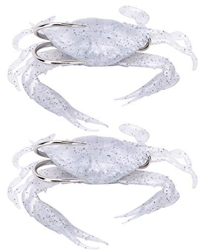 Filfeel Esca per la Pesca del Granchio, Esca per la Pesca in Mare, Lago per la Pesca in Mare in Silicone a Forma di Granchio vivido 3PCS per la Piscina di Pesca Selvaggia(2#)
