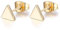 Ohrringe, Ohrstecker Geometrisch aus 925 Sterling Silber im Dreieck I Damenohrringe Stecker Klein und Nickelfrei I Hochwertiger Schmuck für Damen, Frauen und Mädchen (Gold)