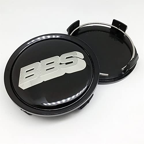 XLUCBS 4 Stück Auto Radnabenkappen Radnabenabdeckung Radnabendeckel Zierdeckel, für BBS 74mm Abzeichen Aufkleber Styling Zubehör