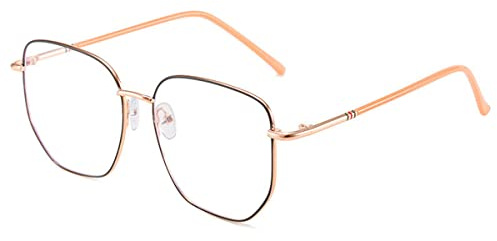 LIPIODOL Metall Frame Blaulichtfilter Brille Ohne Stärke Anti-Müdigkeit UV-Schutz Computerbrille Retro Rund Metallgestell Brillenfassung mit Brillenetuis und Brillenputztuch