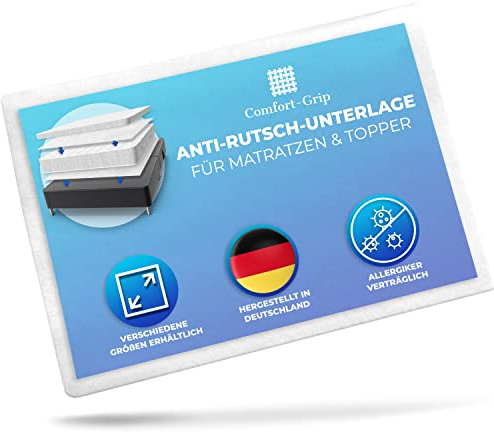 Comfort-Grip Antirutschmatte für Boxspringbett - Anti Rutsch Unterlage für Boxspring Bett - ideal für Matratzen und Topper 200x200 cm - Matratzenstopper