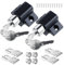 WiMas Lot de 2 verrous de porte coulissante pour fenêtre - Limiteur de porte - Verrou de sécurité pour porte coulissante - Avec clé - Noir