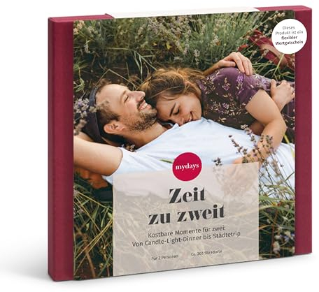mydays Geschenkbox Zeit zu zweit, für 2 Personen, freie Erlebnis-Auswahl an ca. 230 Orten