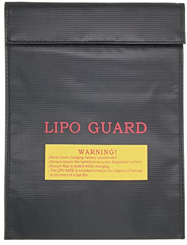 Feuerfeste Dokumententasche, Lipo Safe Bag Feuerfeste Geldkassette Liposack Guard Unterlage für RC-Batterien Schützen Ihre Wertsachen Dokumente Geld Schmuck Brandschutz 23 * 30cm Schwarz
