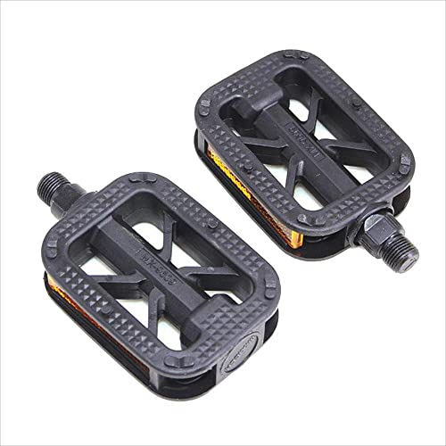 Fahrradpedale MTB aus Alu, Pedale MTB,Pedale mit Anti-Rutsch und Reflektoren,Schwarz, Geeignet für Mountainbike, BMX, Downhill und Citybike
