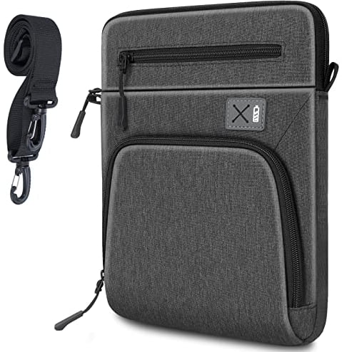 SIMTOP Borsa da Tablet da 12,9 pollici, IPad Pro (5th/4th/3rd Gen), Impermeabile, Borsa da Lavoro da Uomo, in Poliestere, Grigio Scuro