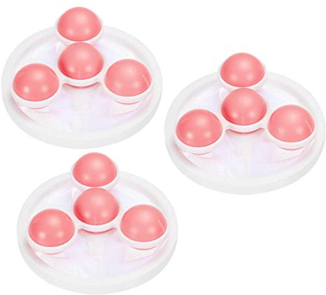 sourcing map Washing Machine Hair Filter Bag Floating Hair Filtering Mesh Bag Pet Fur Hair Catcher Removal Pink for Laundry Washing Machine, Pack of 3