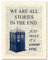 GEMMII Dr Who Classic TV Show Poster Prints Tardis We Are All Stories In The End Dictionary Page Art Leinwandbild XXL Decor 50x75cm Frameless