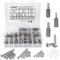 FandWay 400 viti autofilettanti a testa piatta Torx, M3/M4/M5 Torx di sicurezza, viti antifurto a testa svasata in acciaio inossidabile 304, assortimento di viti a testa svasata con 3 punte e tasselli