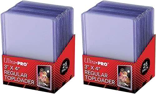 Ultra Pro Clear Regular Toploader 3 x 4 25-Count per Pack (2-Packs)