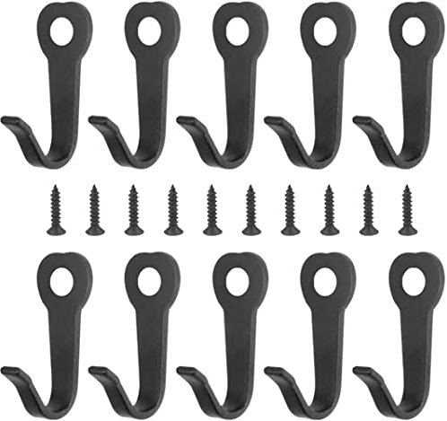 CHUANGOU 10 Stück Klassische Garderoben-Haken,Garderoben-Haken,für Küche Badezimmer Büro Einkaufszentrum.