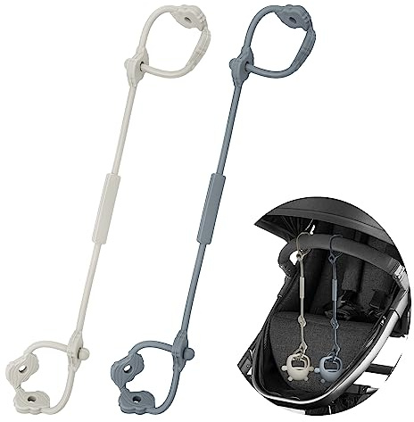 Baby Spielzeug Schnullerkette Silikon Cup Catcher, BPA-frei Sicherheitsgurte für Spielzeug, Trinkbecher Halteriemen für Kinderwagen Hochstuhl Autositz, Babytrage/Autositz 2 Stück