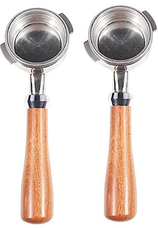 INEOUT 2Pcs 58MM Edelstahl Kaffeemaschine Boden Siebträger Kompatibel Mit Nuova Kaffeemaschine Professionelle Zubehör
