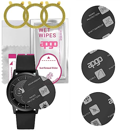 apgo 3x MATTE Hybrid Glass Screen Protector for Fossil Hybrid HR Collider FTW7010