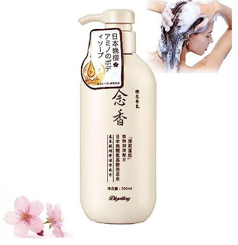Sakura Japanisches Shampoo, Sakura Haarwachstum Japans Nr. 1 Shampoo, japanisches Sakura-Shampoo, Sakura-Shampoo und Conditioner, japanisches Haarwachstums-Shampoo für dünner werdendes Haar und