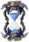 Xinzhirun Retro Metall Drache Sanduhr Timer 15 Minuten Gothic Dekorative Statuen Einzigartige Vintage Klassische Sanduhr Home Decoration Pieces Gift Art Collection Blau (Drachen) Single Six Inch