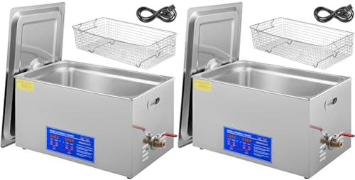 BuoQua Pulitore ad Ultrasuoni 30L Lavatrice ad Ultrasuoni Professionale in Acciaio Inossidabile Multifunzione con Timer Digitale di Riscaldamento per Occhiali Orologi Gioielli Laboratorio