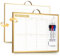 Wochenplaner Whiteboard-Kalender für die Wand, 40 x 30cm Kleiner Magnetischer White Board, Doppelseitiger Wandplaner für To-Do-Liste, Planung, Memo, Schule, Zuhause, Büro, Küche