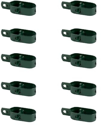 casa pura Lot de 10 tendeurs de fil vert de 120 mm pour clôture grillagée, fil de serrage, tendeur de clôture, clôture sauvage, clôture forestière pour jardin en acier