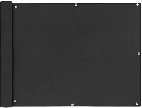 Rantry Brise-vue pour balcon, terrasse, cour - En tissu Oxford - Imperméable et anti-UV - 90 x 600 cm - Anthracite