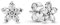 Ohrringe für Damen, 925 Sterling Silber Schmuck mit Herz Liebe Kristallen, Weihnachten Geburtstag Geschenke für Frau Freundin (Schneeflocke)