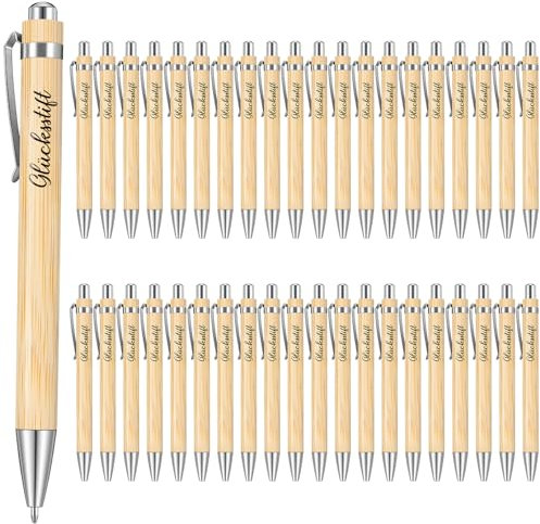 Tenare 40 Stück Glücksstift Inspirierende Kugelschreiber Geschenke Kugelschreiber mit Spruch Druckkugelschreiber für Prüfung Abitur Aufmunterung Genesung Kollegen Familien