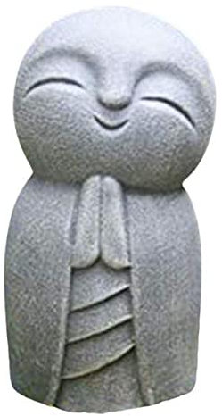 FLCPJGV 2X Jizo Statue Wenig Jizo Buddha mit Home Garten Hof Outdoor Ornamente