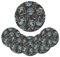 Geometrische Kaktus-Tischsets, rund, geflochten, waschbar, 32 cm, rund, gewebt, hitzebeständig, runde Platzsets für Küche, Esstisch, 6 Stück