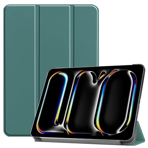 Lobwerk 2in1 Set Cover und Displayglas Cover für Apple iPad Pro 13 2024 M4 Zoll Tablethülle Schlank mit Standfunktion und Auto Sleep/Wake Funktion