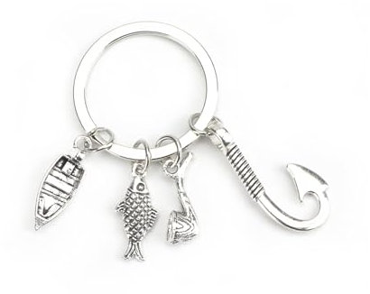 Tranbath Personalisierter Edelstahl-Schlüsselanhänger Für Angler, Geschenk Für Fischliebhaber Und Väter Zum Geburtstag Oder Abschied, Einzigartige Geschenke Für Mutter, Guter Freunde Und Kollegen