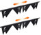 Stainless Steel Stove Gap Covers (2PCS), Stove Gap Filler, Stove Guard for Kitchen Oven Counter Side Gap, Range Trim Kit, Easy Clean and Heat Resistant, Adjustable Length 13.8 to 27.5 1 (Black)