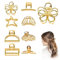 Shirene Gold Kleine Haarklammern, 8 Stück Metall Haaraccessoires Vielseitige Haarspange Klein für Frauen Dickes und Dünnes Haar für den Täglichen Gebrauch Mini Haarspangen