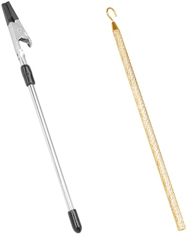 vibedor 2PCS Bracelet Helper to Put On Yourself, Bracelet Helper Tool Hook Bracelet Fastener Bracelet Assistance Tool for Necklace, Watch Clasp, Bracelet and Zippers(Gold and Silver)