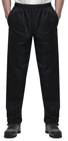 Coutyuyi Pantalons imperméable Homme Coupe Vent Respirants Moto Pantalon Pluie Velo Pantalon de Cargo Travail pour l'extérieur Convient,la randonnée,Utilisation du vélo(Noir,M28)